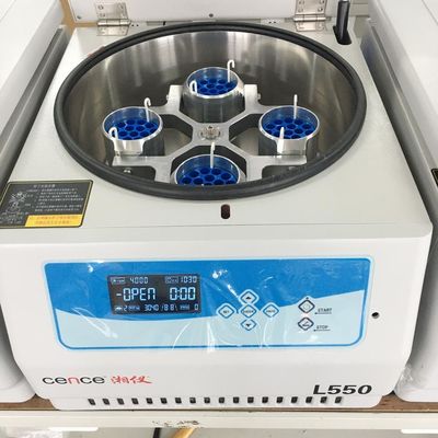 L550 Cence Laborzentrifugemaschine 5310xg Max RCF 4x500ml Kapazität Niedriggeräusche <65dB ((A) Tischplatten-Niedriggeschwindigkeitszentrifuge